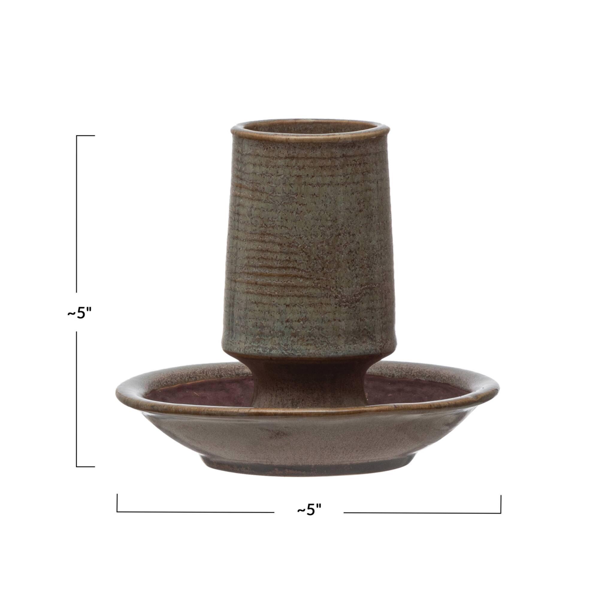 Hello Honey® Gray Stoneware Match Holder with Striker Plate